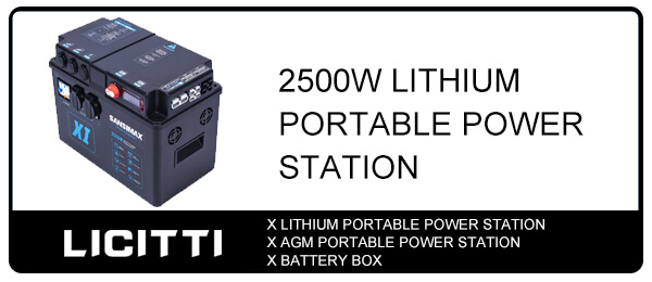 08 LICITTI 2500W portable lithium battery