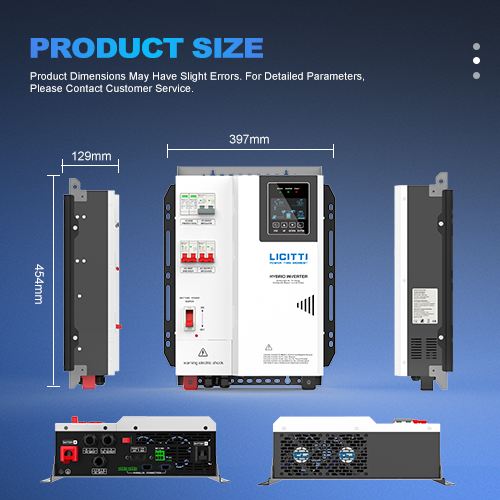 3KW 4KW 5.5KW Hybrid inverter with breakers