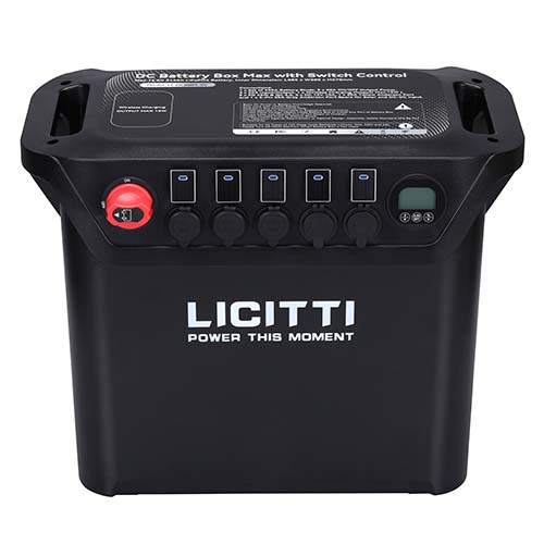 DC battery box Max with switch control